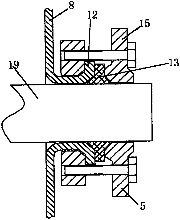 Heater-type light-wave electric heating tube installing structure in solar water heater nonmetal water tank