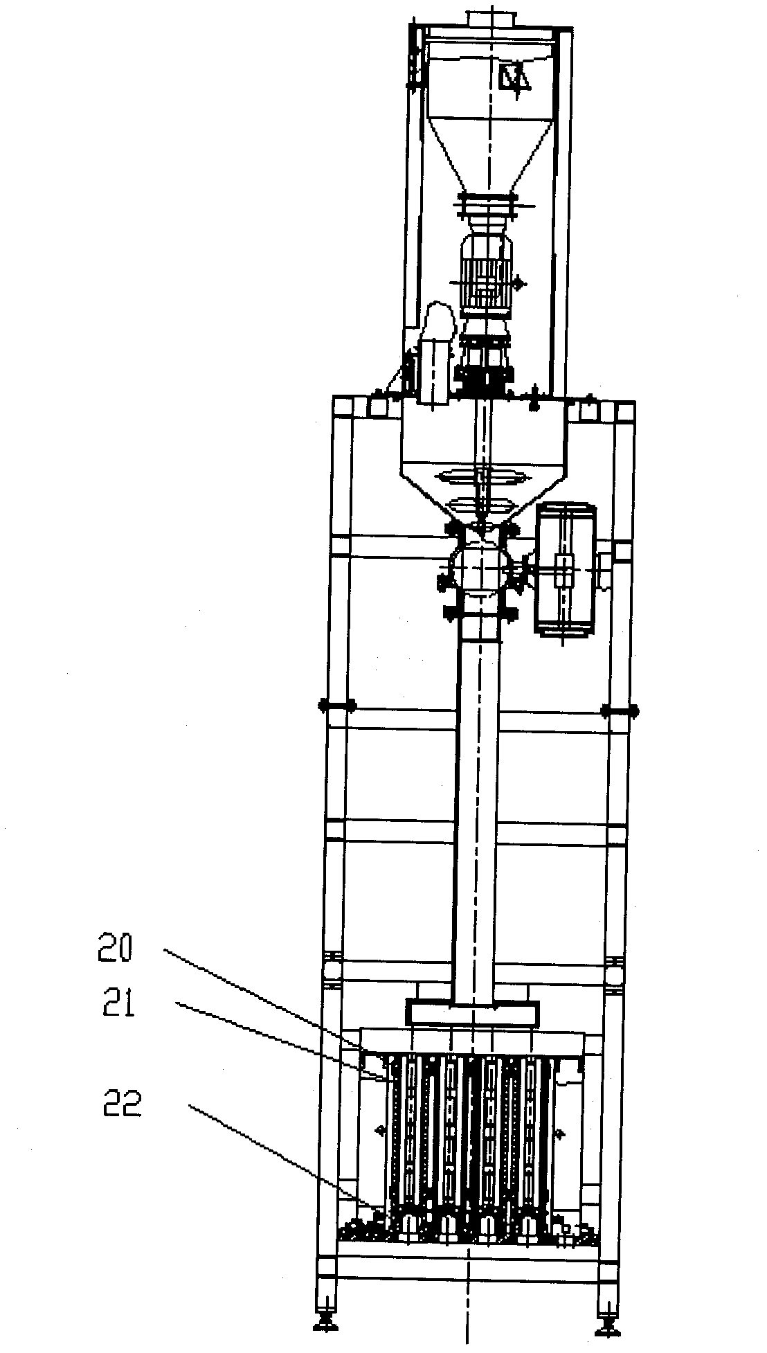 Gypsum building block shaping machine