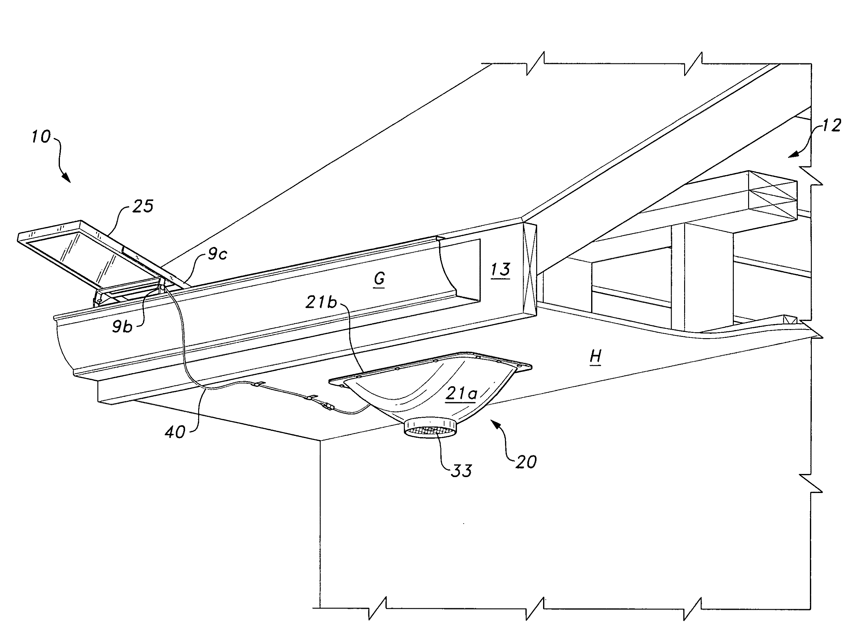 Solar-powered soffit fan