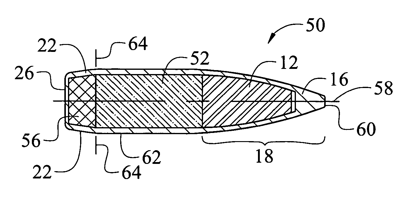 Jacketed boat-tail bullet