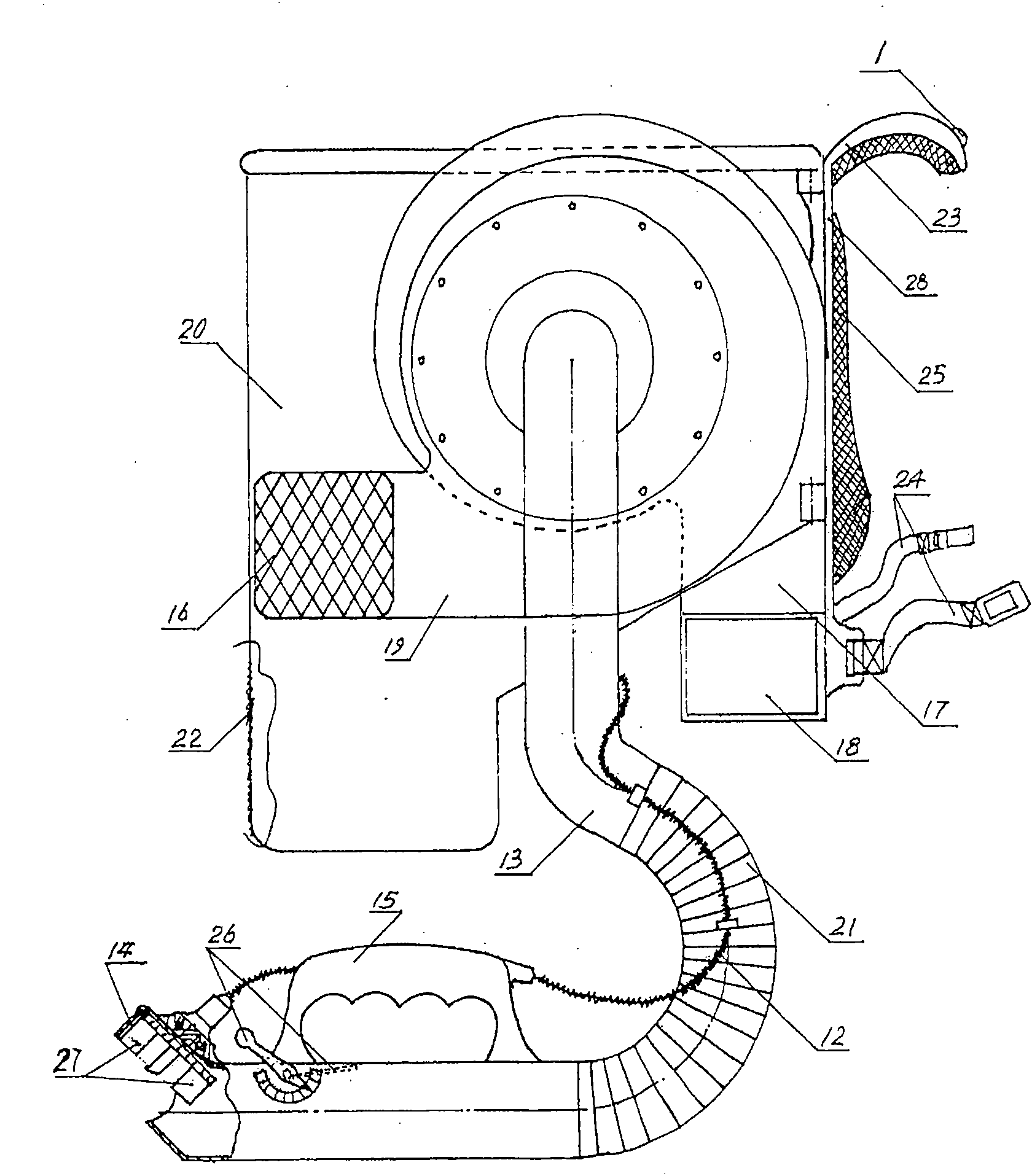 Back-pack electric air-flow cotton, fruit picking machine