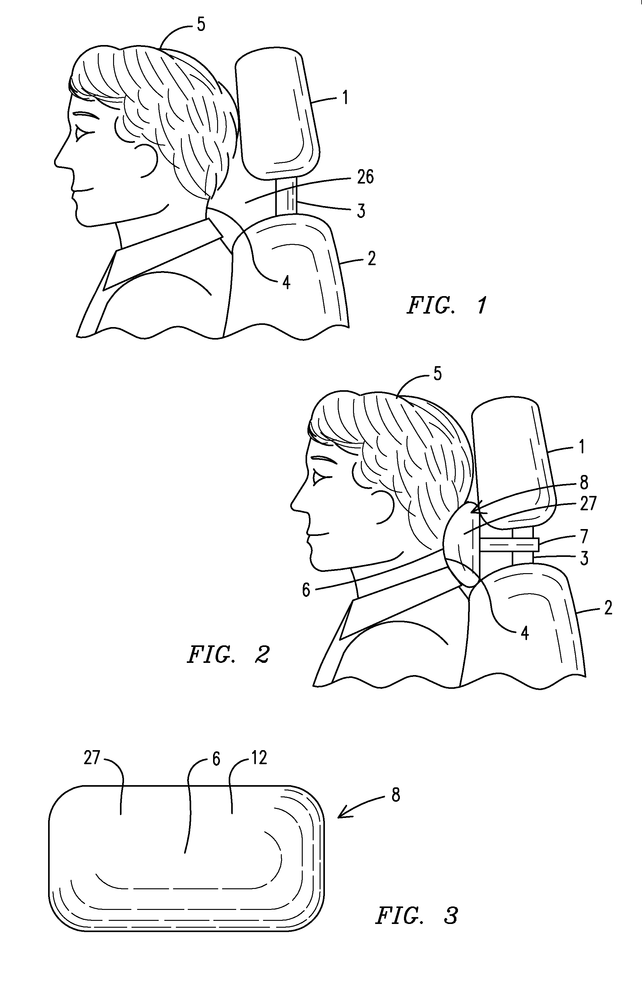 Vehicle seat neck protection device