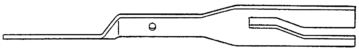 Comb tooth piece for weft-knitting computer jacquard cotton lace fabric and its production