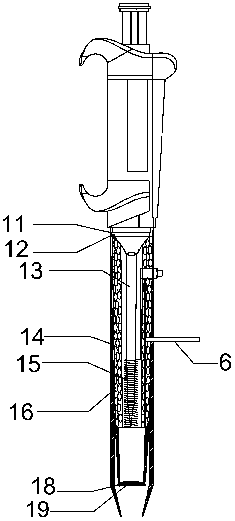 A high-temperature heating pipette gun and its application method