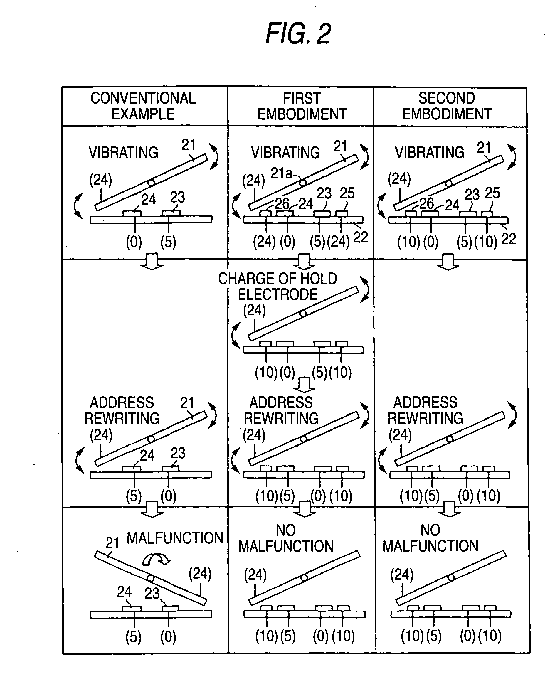 Microelectromechanical device array and method for driving the same