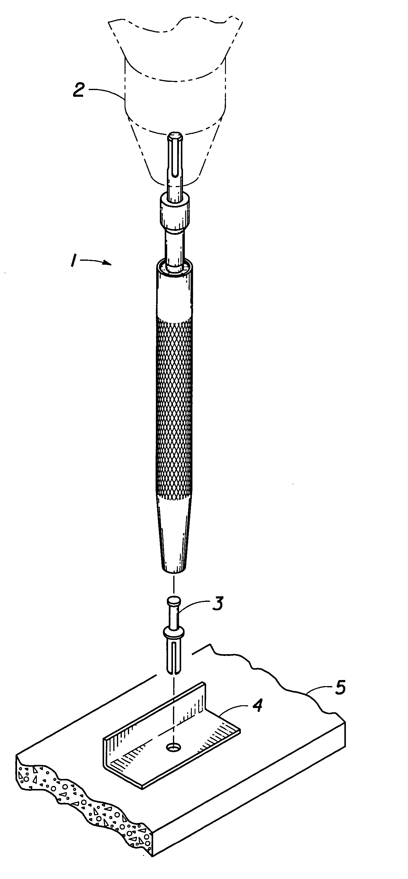 Tool for installing nail-pin anchors and anchor bolts