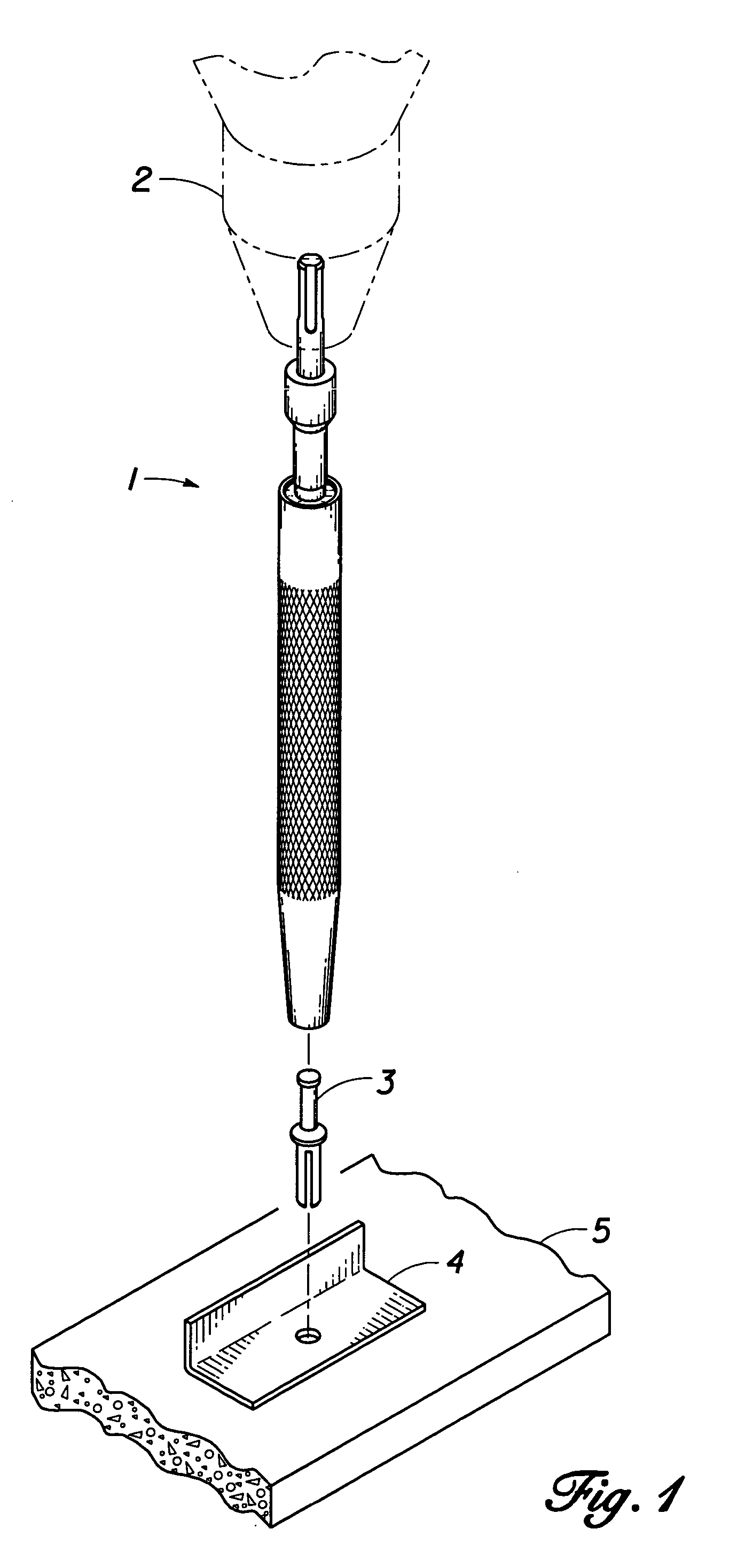 Tool for installing nail-pin anchors and anchor bolts