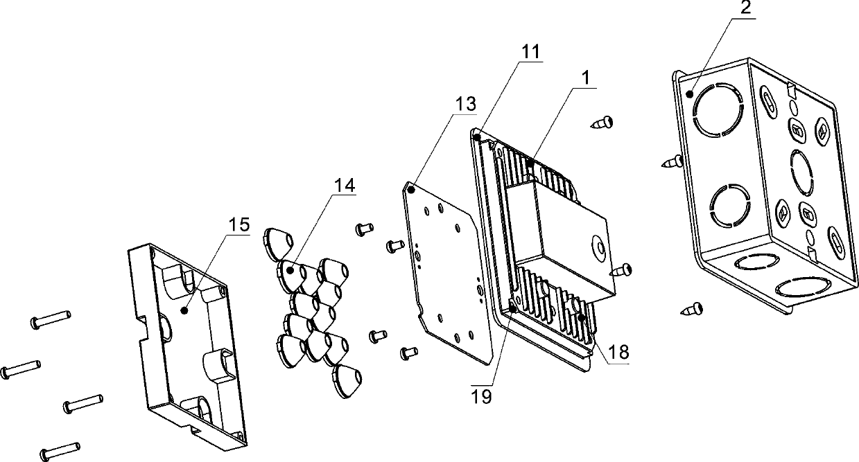 Novel unit illuminating lamp module based on wiring cassette