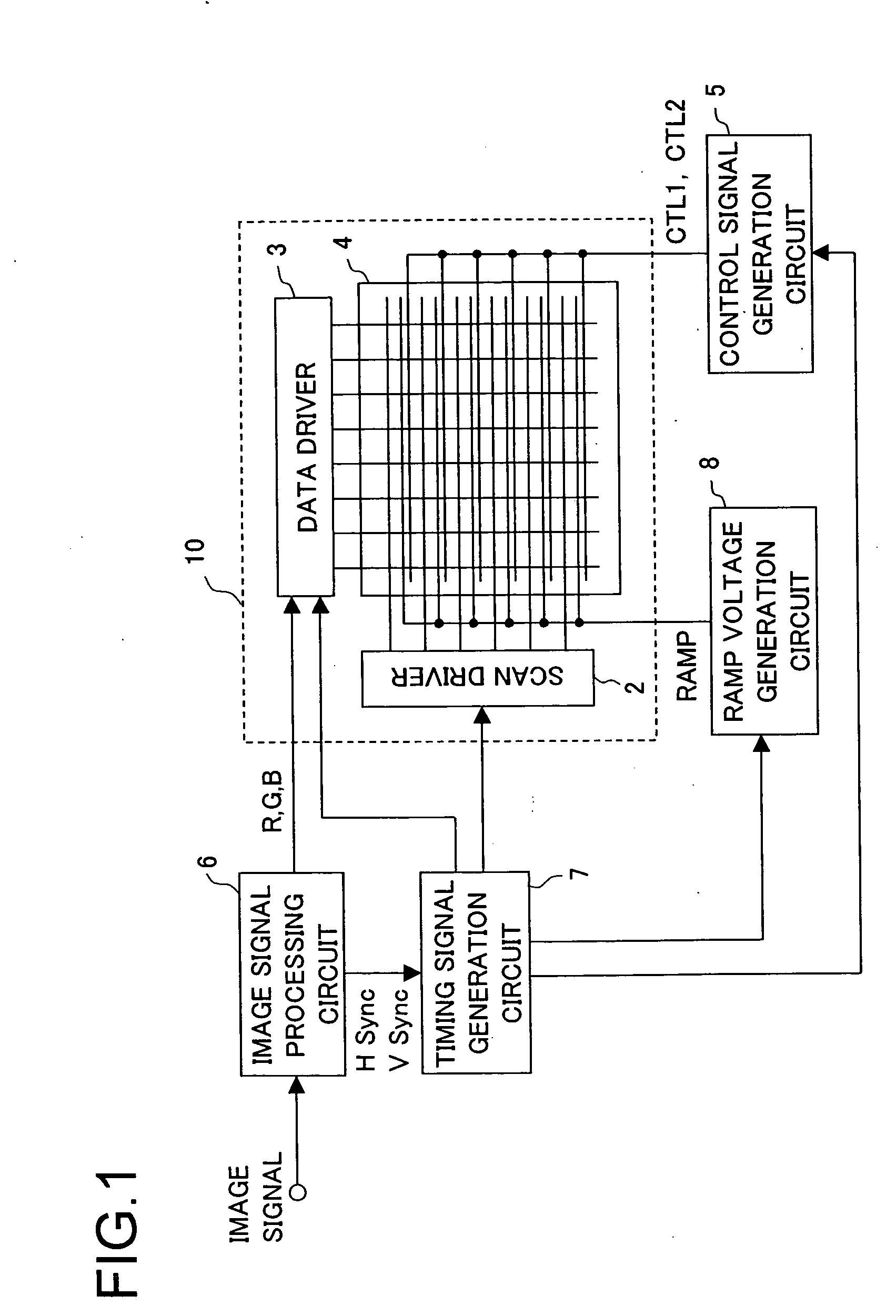 Active-matrix-driven display device