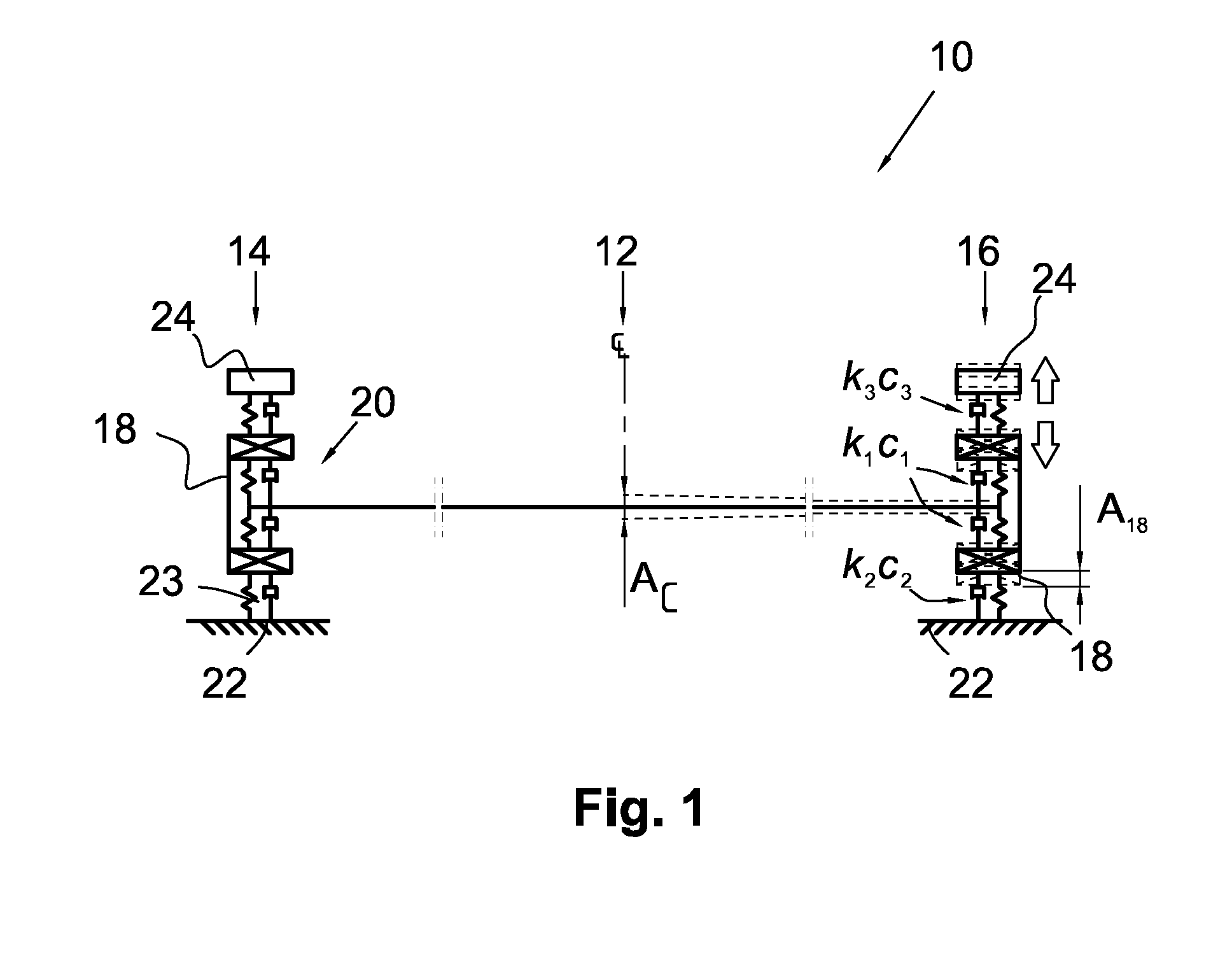 Roll assembly for a fiber-web machine and method of attenuating vibration of a fiber-web machine roll