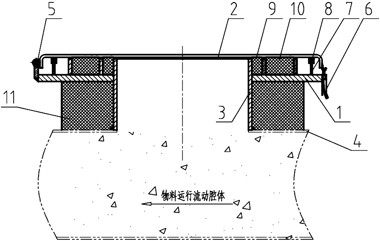 Easy-to-open inspection door of high-temperature airtight equipment