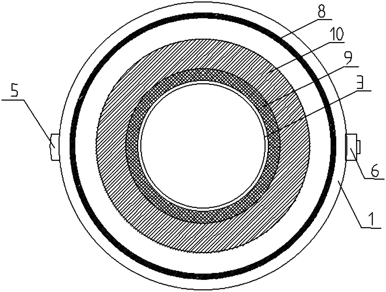 Easy-to-open inspection door of high-temperature airtight equipment