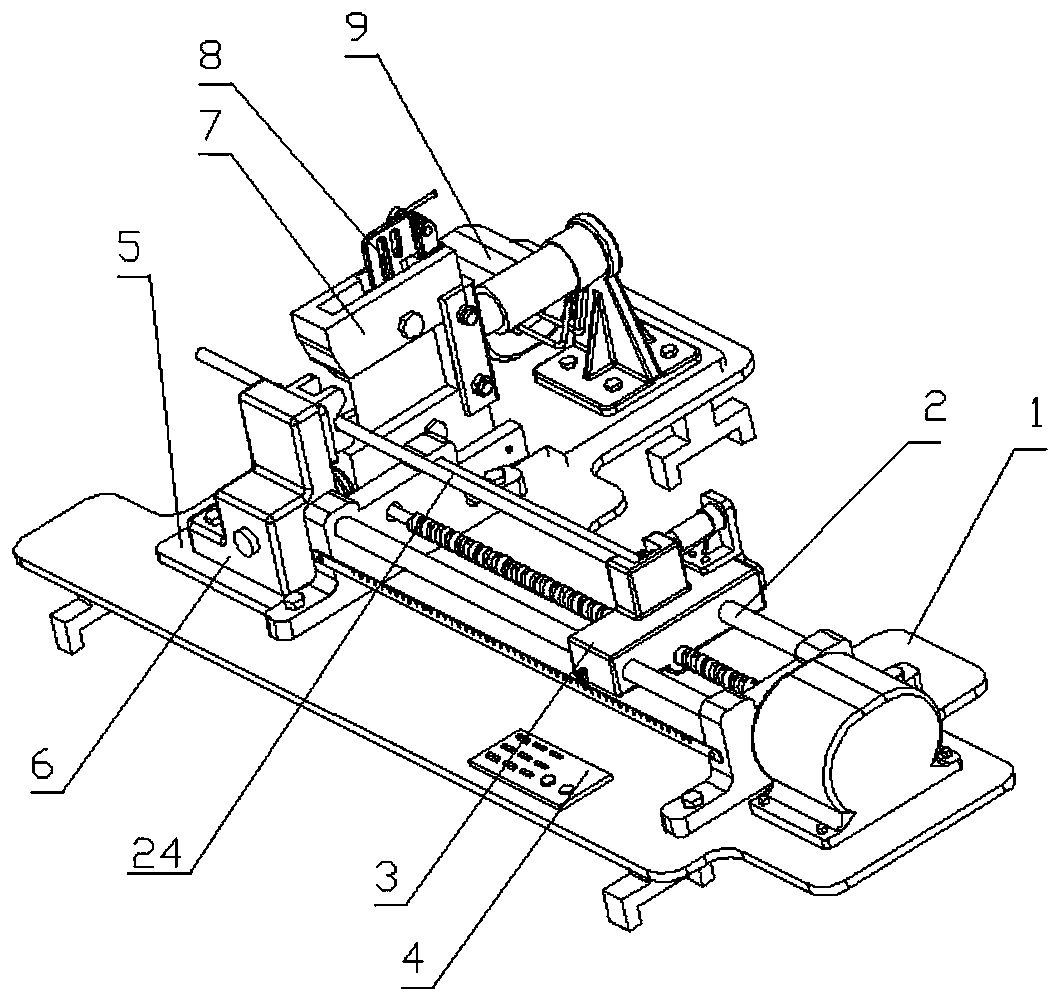 A locking type building material steel bar cutting device