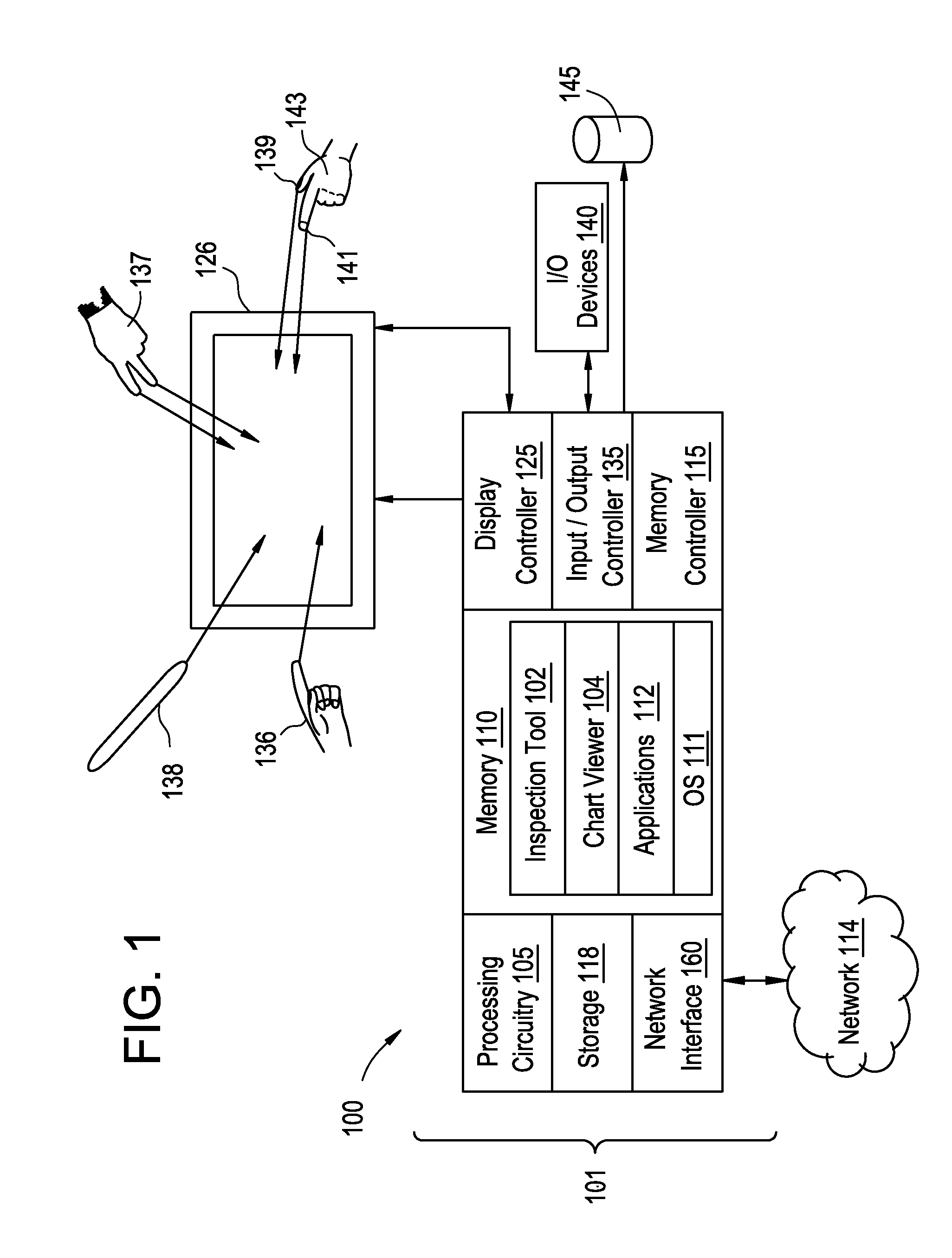 Multi-touch inspection tool