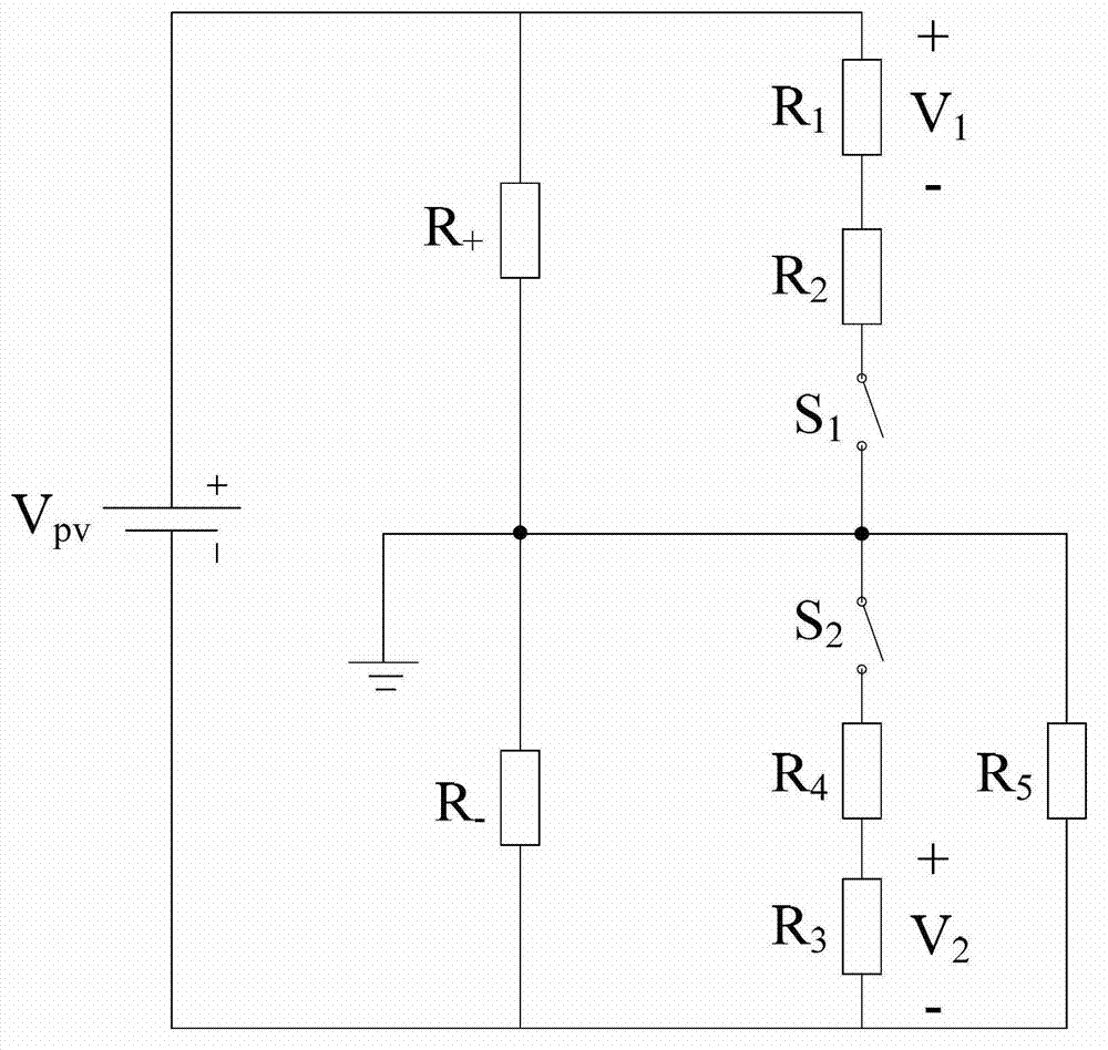 Circuit and method for detecting direct-current power ground insulation resistor