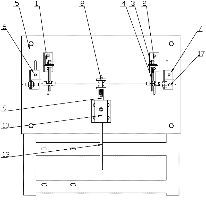 Test bench for fretting abrasion of double-strand aluminum lead