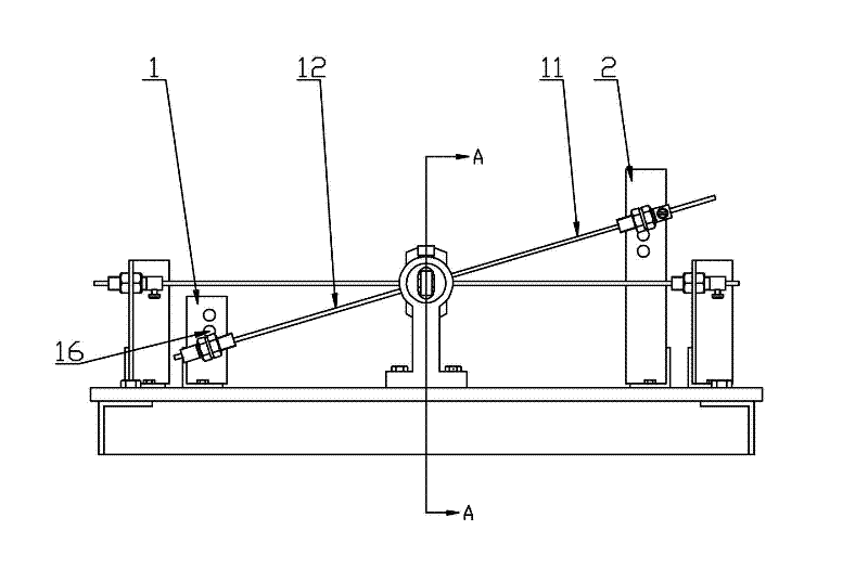 Test bench for fretting abrasion of double-strand aluminum lead