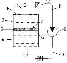 Shock absorber device with shunt-wound inertial container and damping