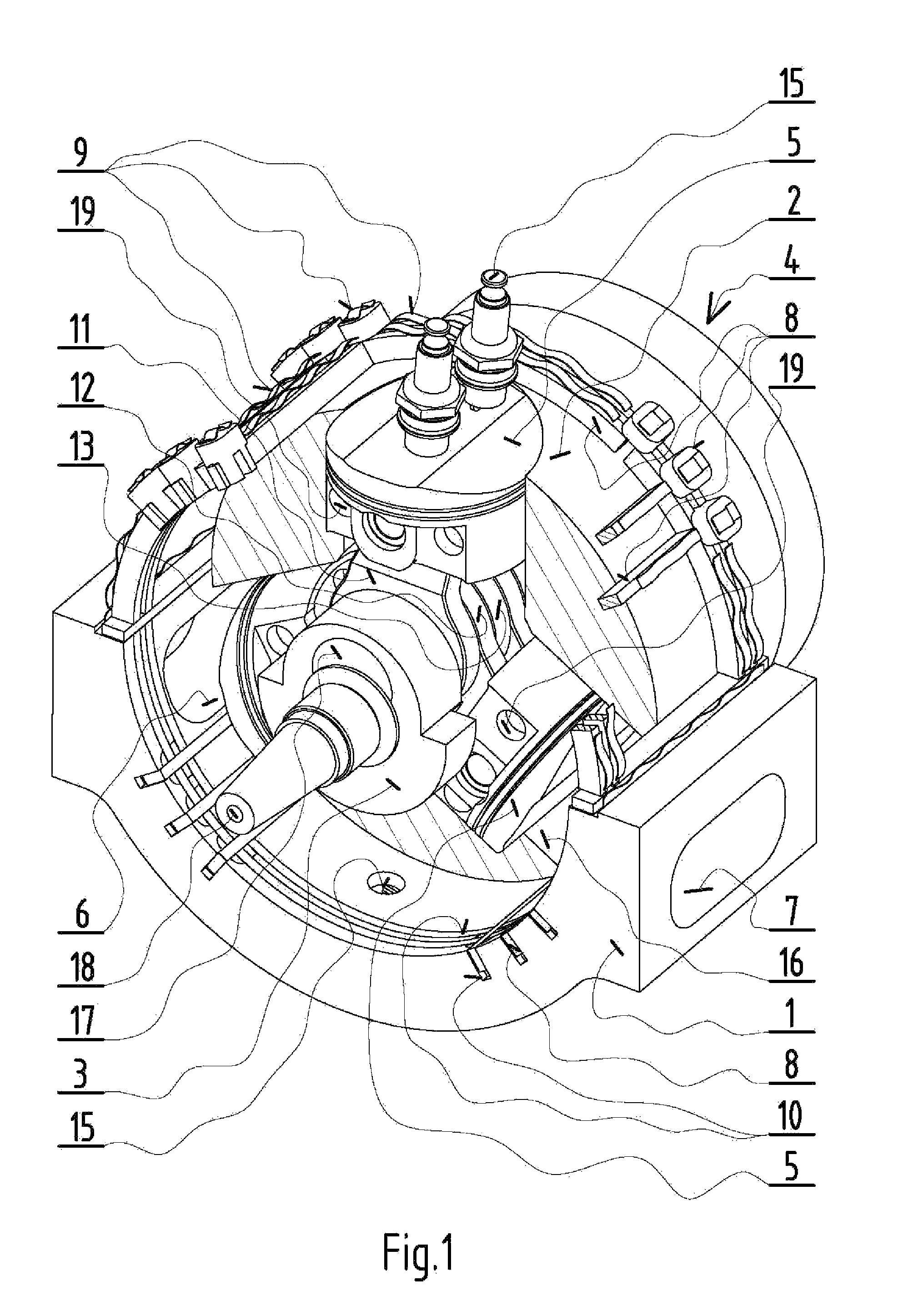 Rotary piston internal combustion engine