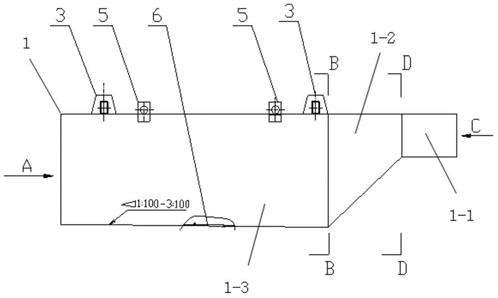 Blast furnace front refractory casting mold and casting method