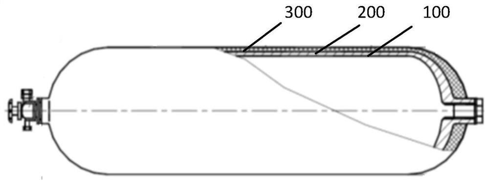 Ultra-large-size aluminum alloy inner container ultrahigh-pressure full-winding gas cylinder and manufacturing method thereof