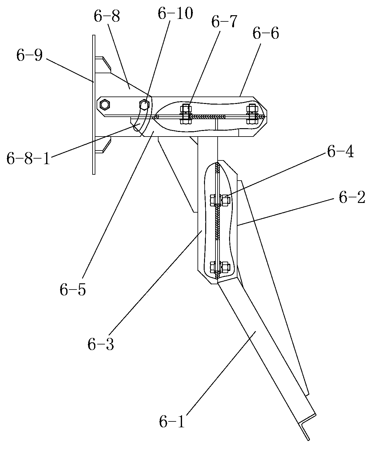 Distributing device for finished product bin