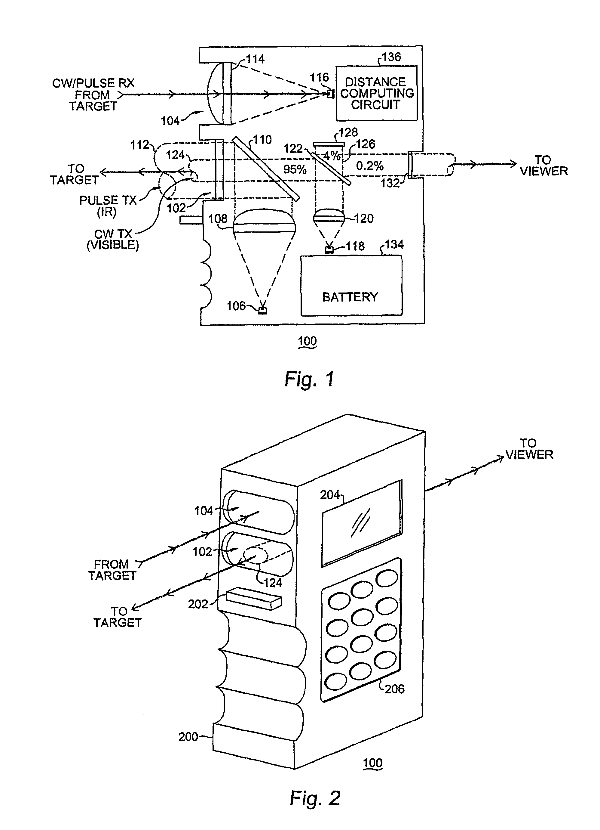 System and method for a rangefinding instrument incorporating pulse and continuous wave signal generating and processing techniques for increased distance measurement accuracy