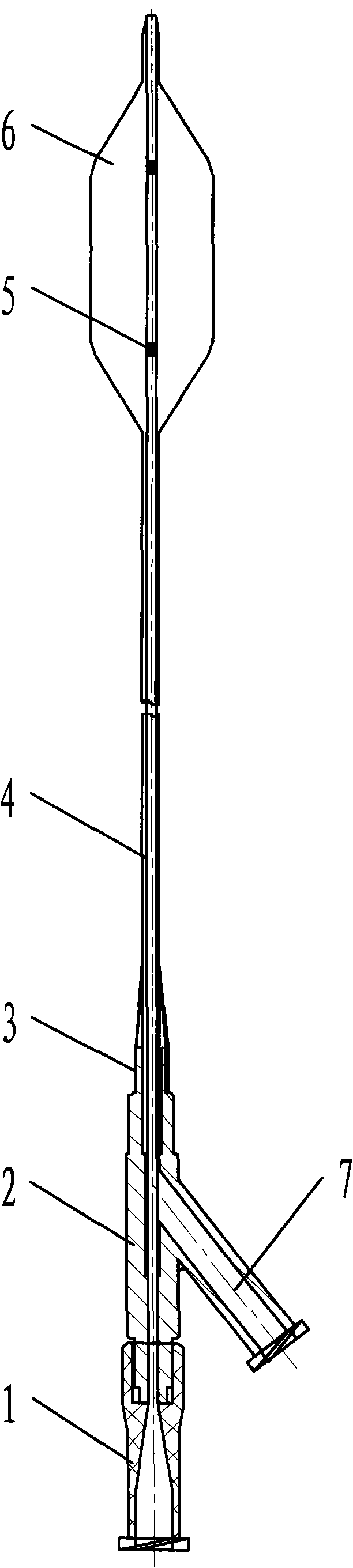 Angiocarpy sacculus dilating catheter