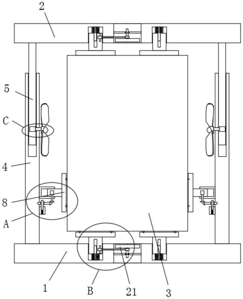 Air conditioner main unit equipment capable of reducing vibration and noise