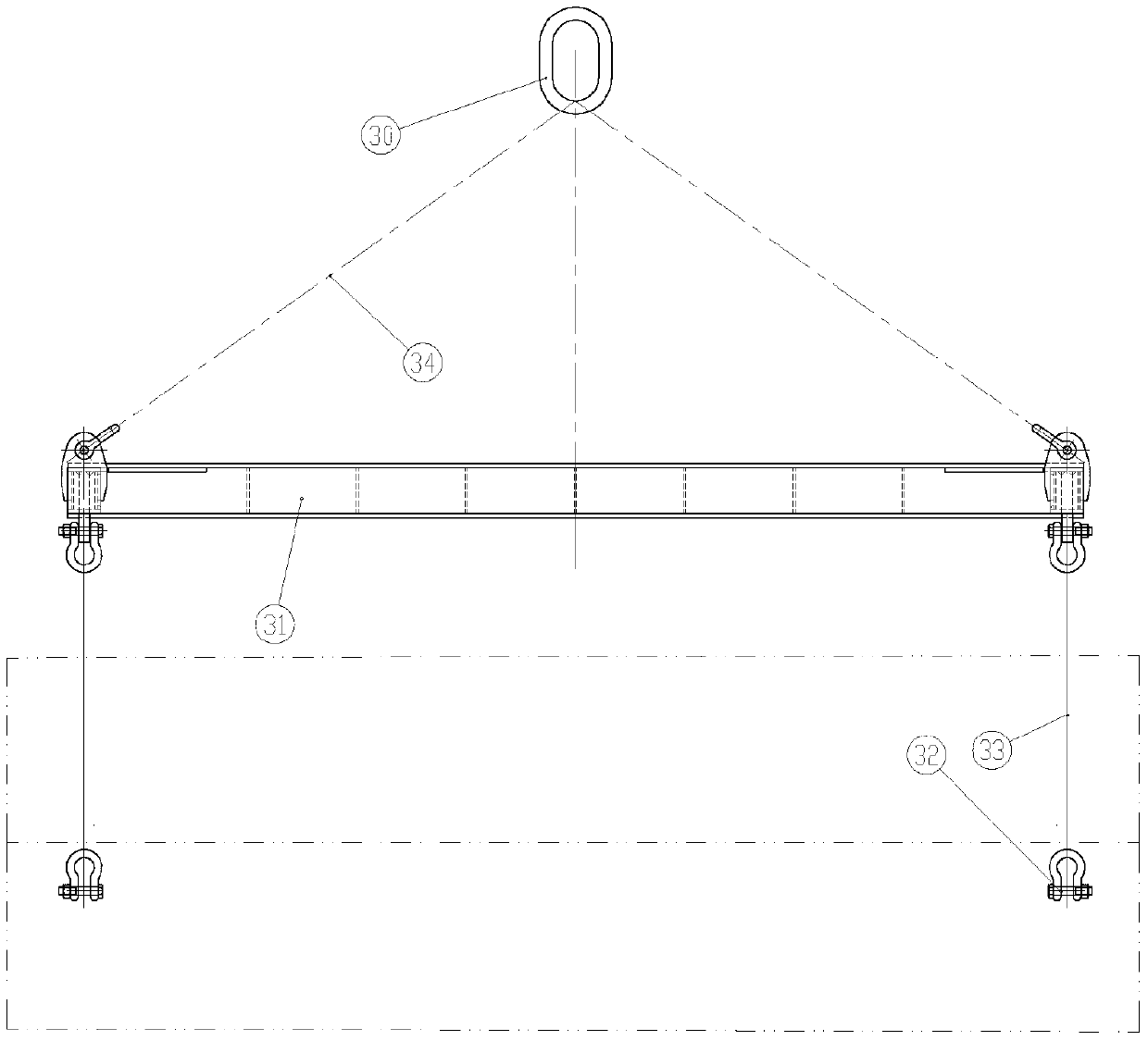 Electrical rotary opening-closing hanger for amplitude-change vehicle mould