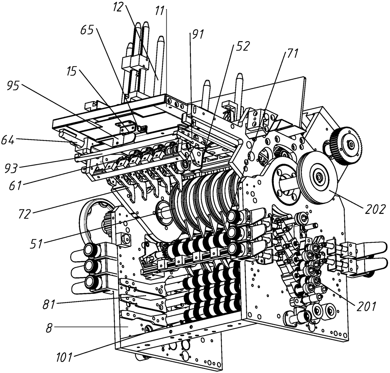 High-speed paper drawing mechanism, paper feeding mechanism and jamming removal mechanism as well as high-speed paper folding machine