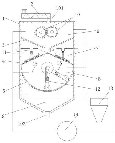 A kind of calcium carbonate powder grinding device