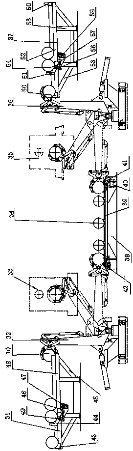 Automatic sleeve-loading and unloading and sleeve-transporting integrated device of cold-rolling mill