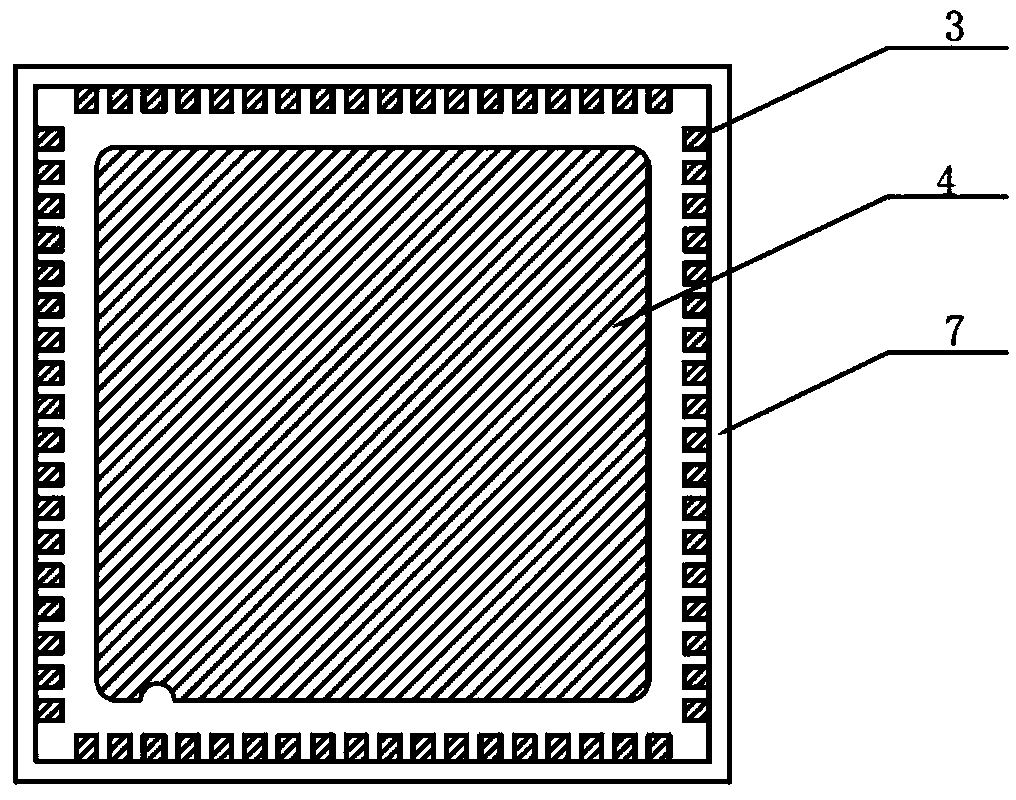 Leadless ceramic chip carrier packaging structure and process for manufacturing same