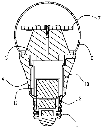 LED lamp manufactured by imitating illuminating angle of incandescent lamp