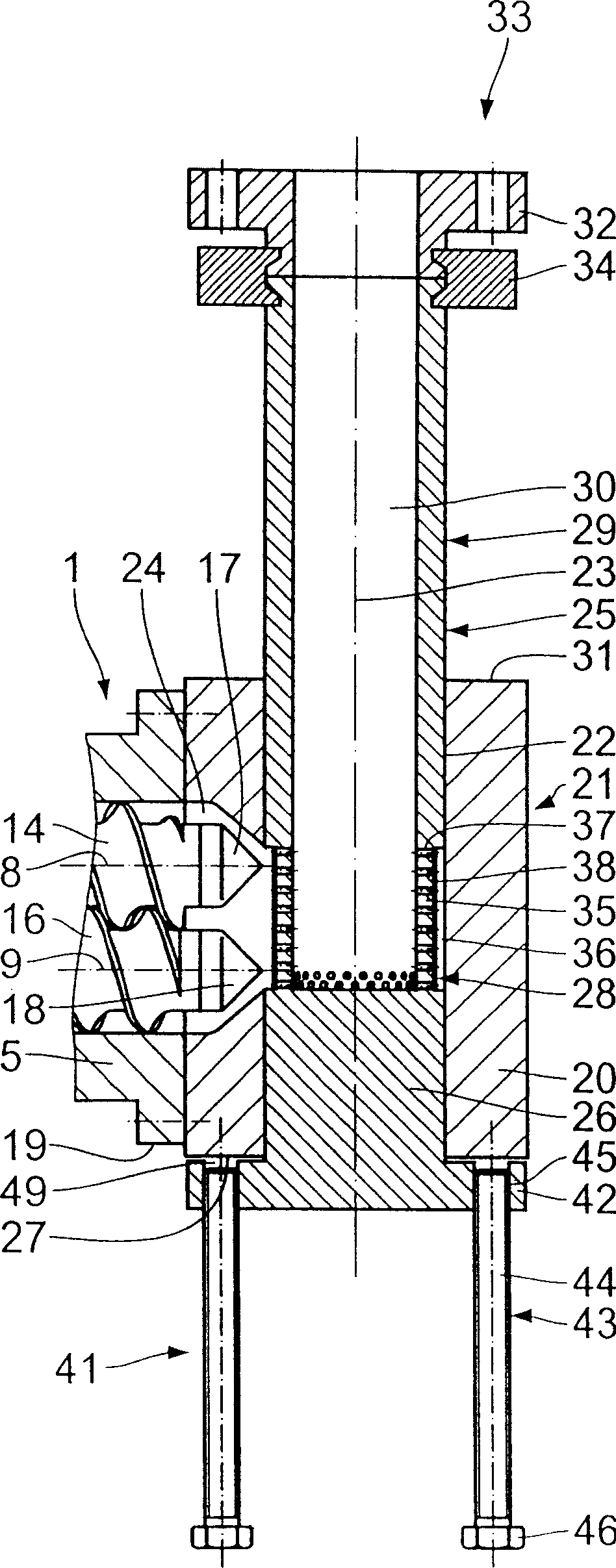 Filter for processing machines, specially extruders