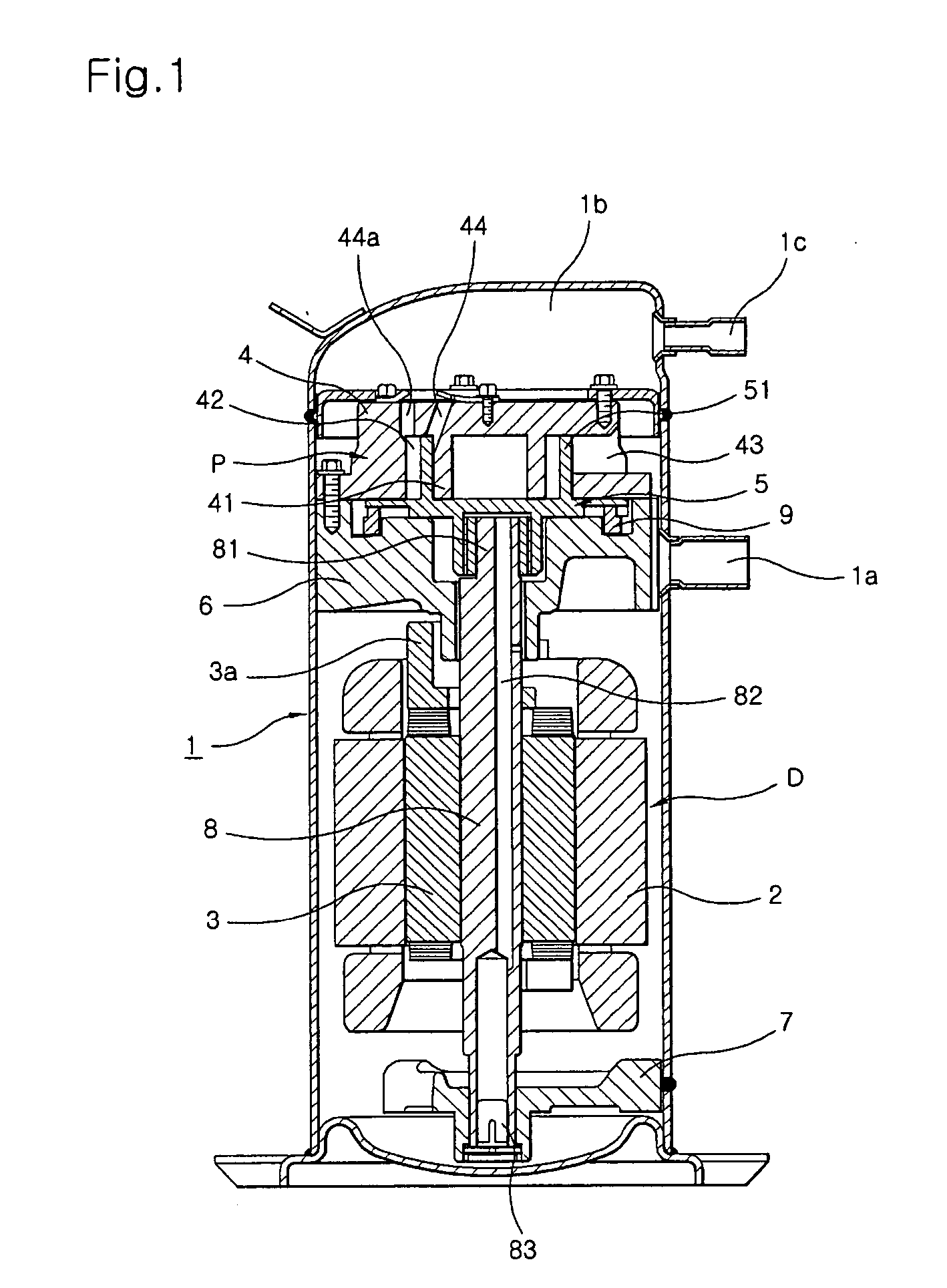 Compression unit of orbiting vane compressor