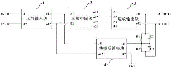 Fully differential amplifier circuit with high accuracy and high dynamic range