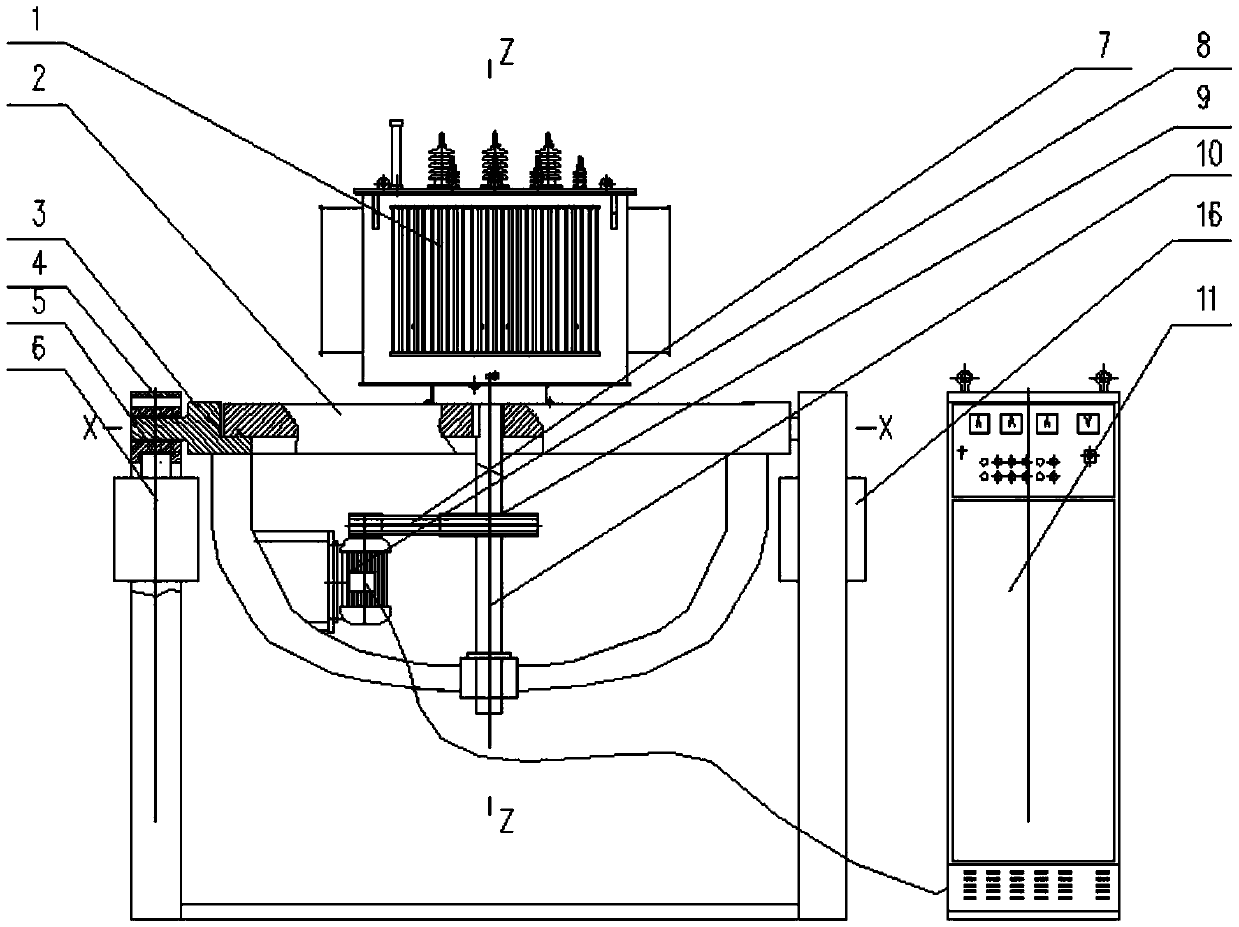 Transformer simulative transportation testbed and application thereof