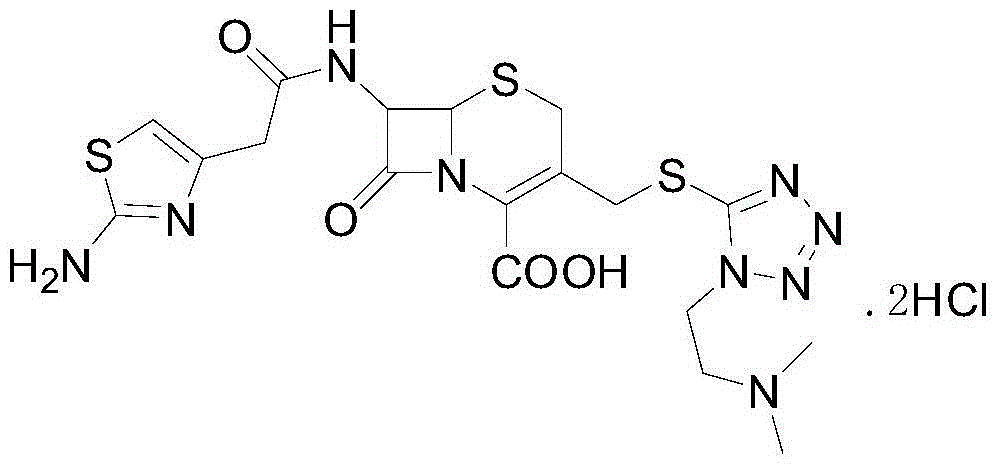 Method for preparing cefotiam hydrochloride