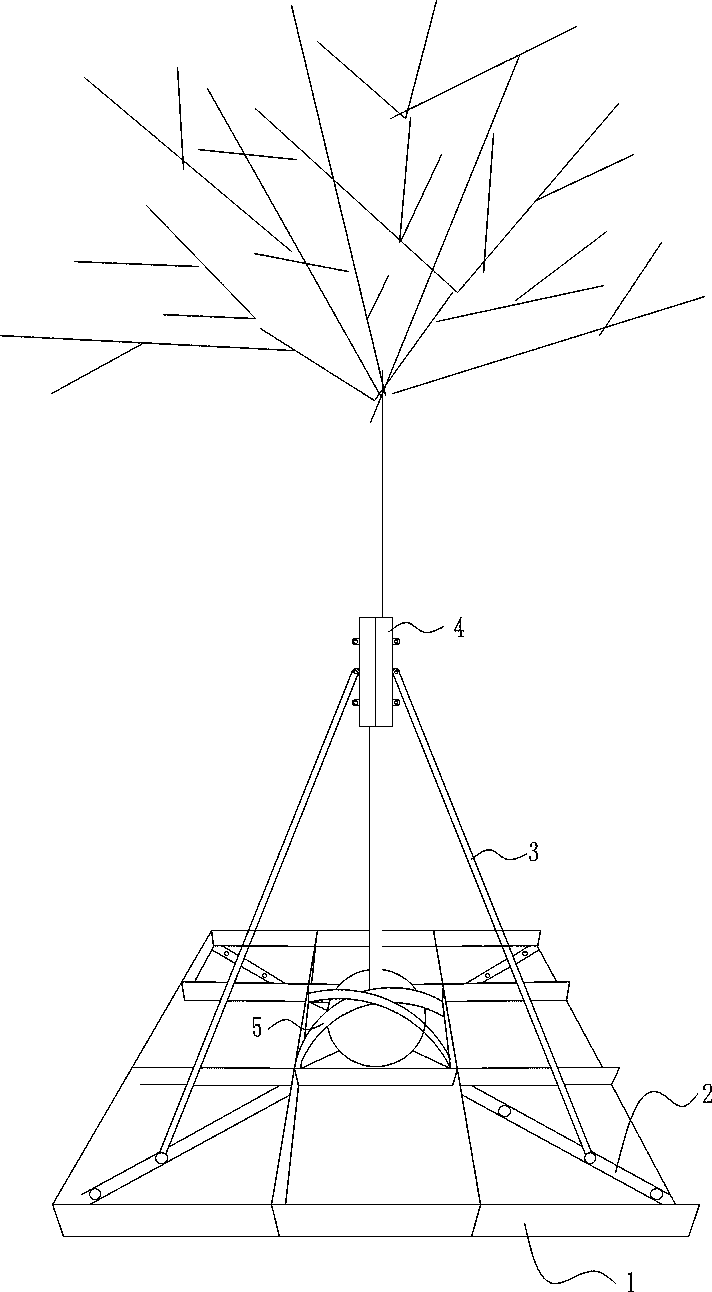 Prefabricated roof greening plant support