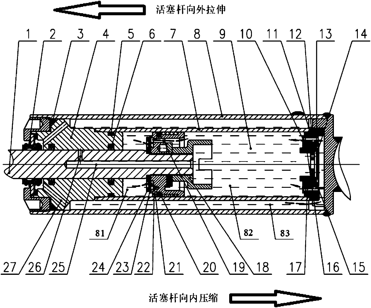 Damper for pantograph and method for adjusting maximum tensile damping force