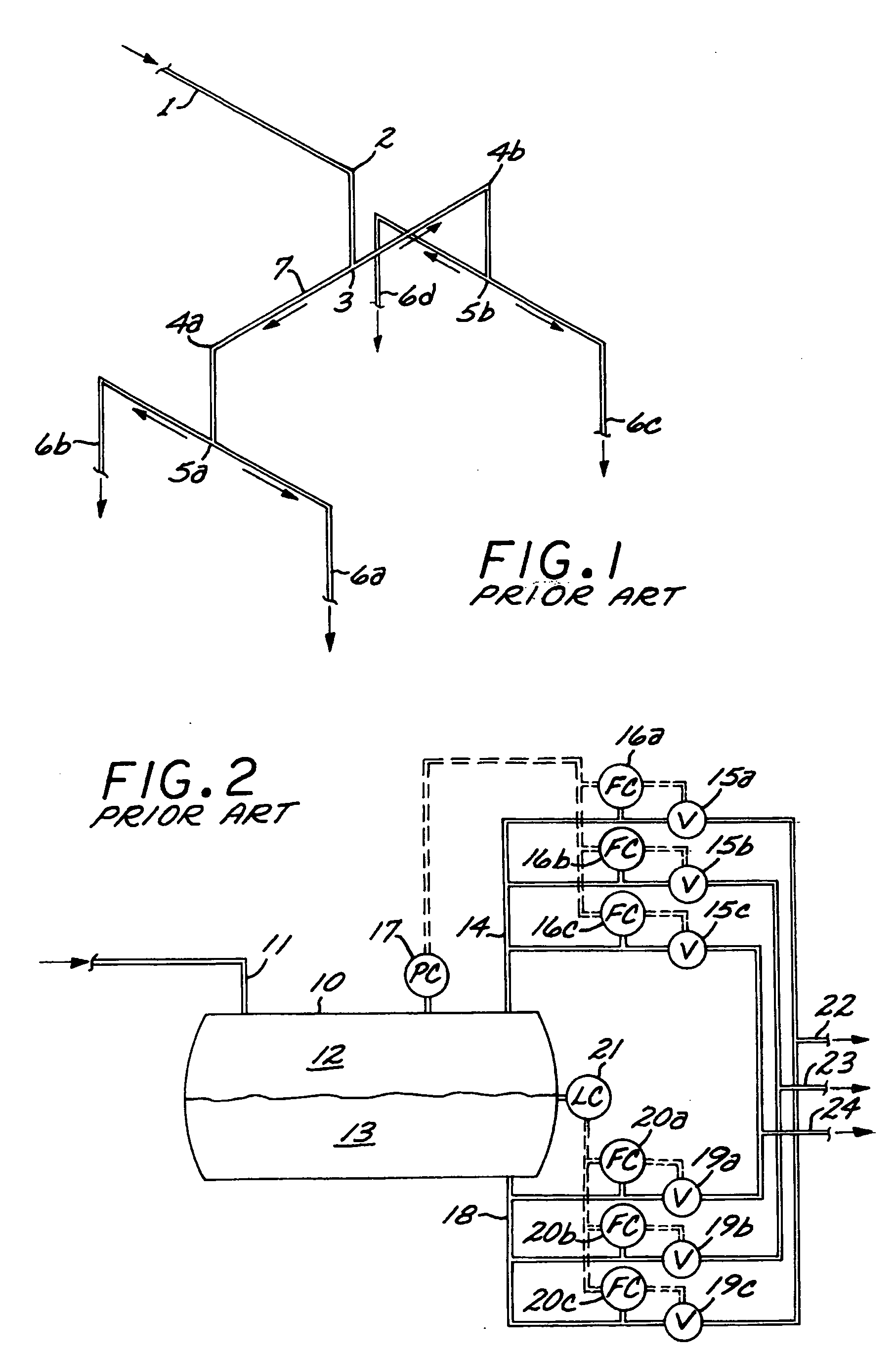 Device for splitting a two-phase stream into two or more streams with the desired vapor/liquid ratios