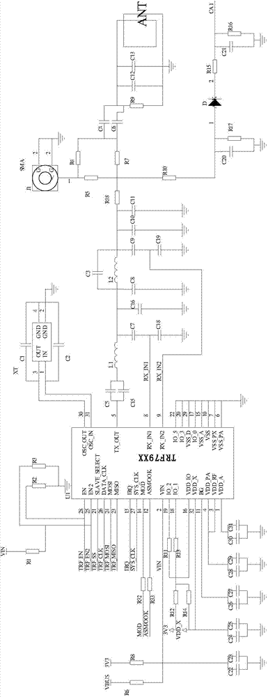 Radio frequency card detection device and radio frequency card detection method thereof