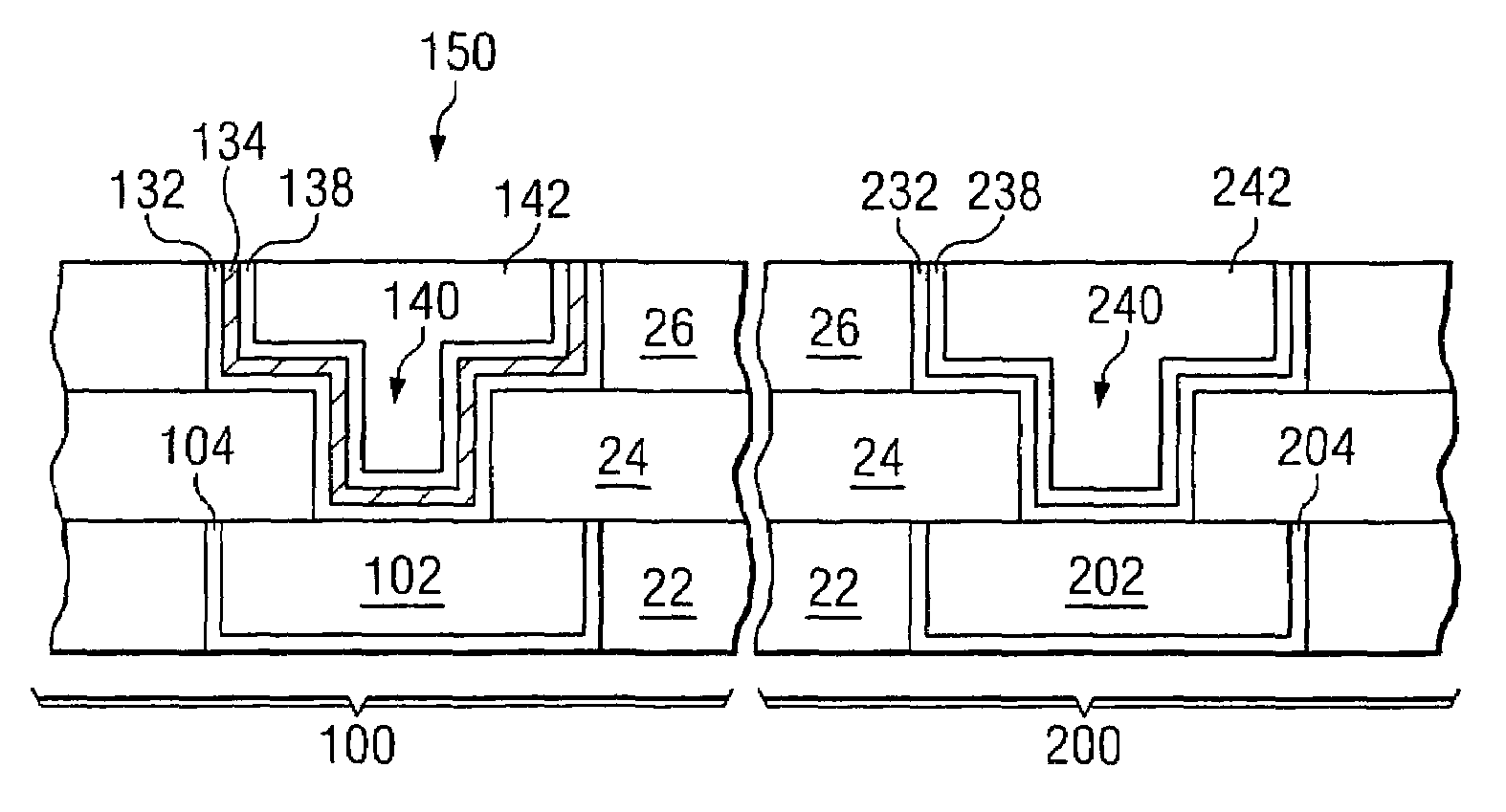 One-time-programmable anti-fuse formed using damascene process