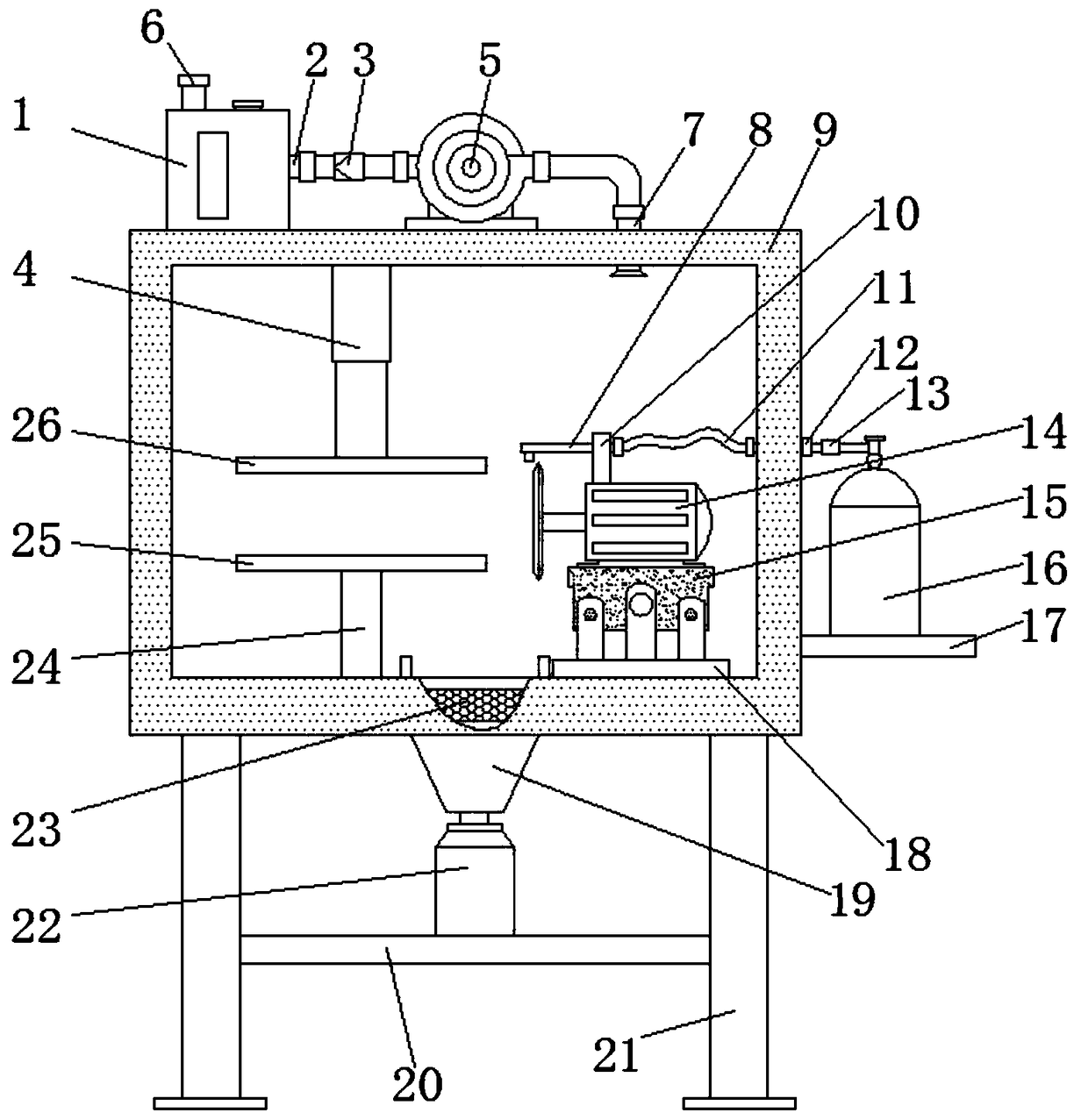 Controllable discharge safety automatic disassembly device for waste hard shell lithium ion power battery