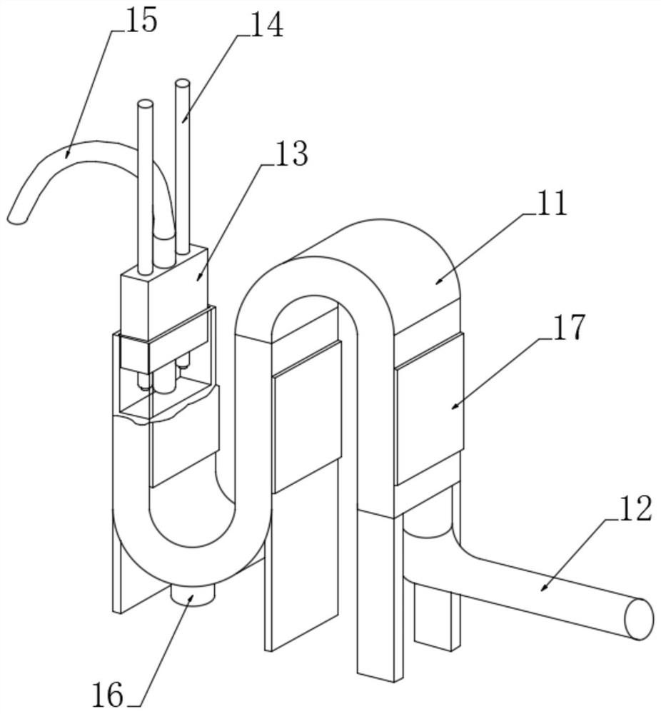 Industrial waste gas treatment device for separating internally-hung biological carriers