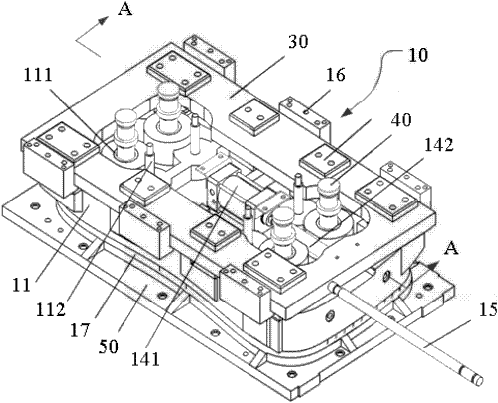 Stamping blanking die with switching mechanism