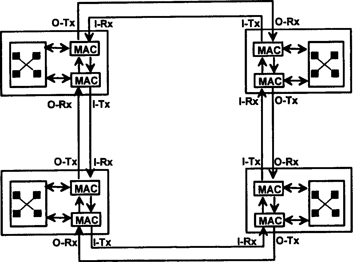 IP loop distribution type and width processing method