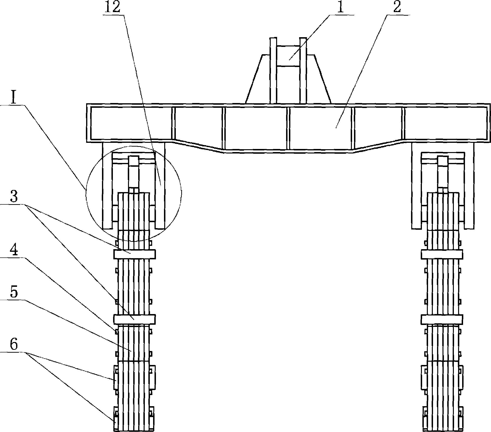 Reinforced gantry lifting hook for hot closed treatment slag